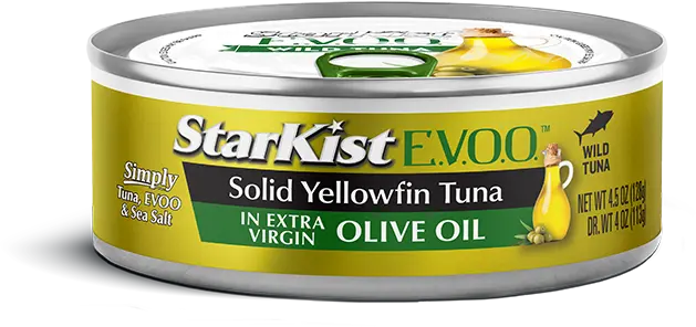Lata de Starkist E.V.O.O. Solid Yellowfin Tuna