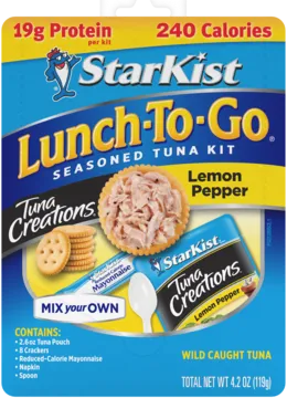 Mezcla tu propio kit de ensalada de atún con Lunch To-Go® Tuna Creations® Lemon Pepper