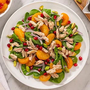 Ensalada de atún albacora y espinacas