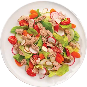 Ensalada de atún y verduras