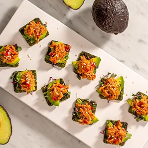Bocadillos de algas y atún Thai Chili