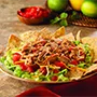 Ensalada picante con tacos