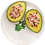 Salmón cítrico sobre aguacate