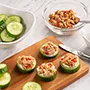 Rodajas de pepino con atún jalapeño