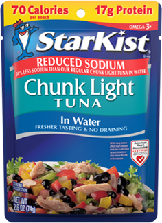 Reduced Sodium Chunk Light Tuna in Water (pouch)