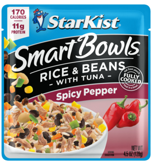NUEVOS StarKist Smart Bowls® Spicy Pepper – Pouch de Rice & Beans with Tuna
