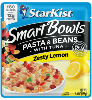 StarKist Smart Bowls® Zesty Lemon – Pouch de Pasta & Beans with Tuna