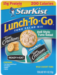 NUEVO Lunch To-Go® Tuna Creations® Deli Style Tuna Salad Kit (Pouch)