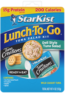NUEVO Lunch To-Go® Tuna Creations® Deli Style Tuna Salad Kit (Pouch)