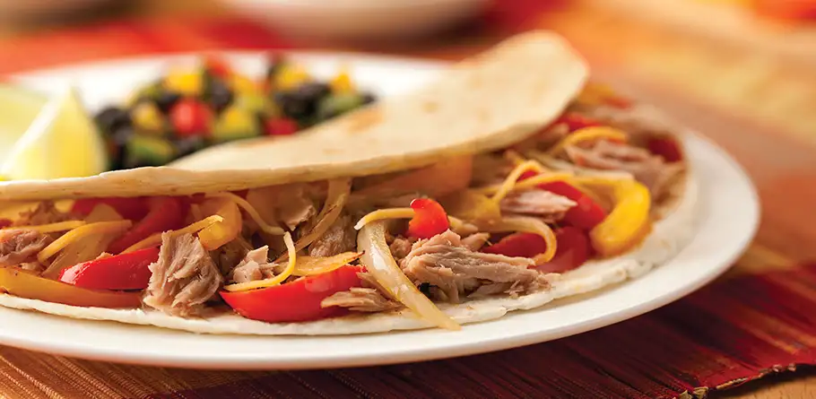 Herb and Garlic Tuna Fajitas